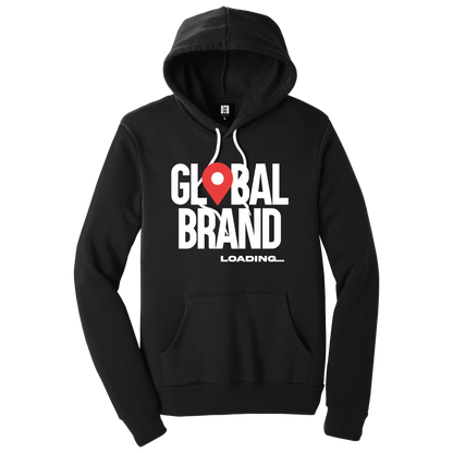 Global Brand Fleece Pullover Hoodie - Black